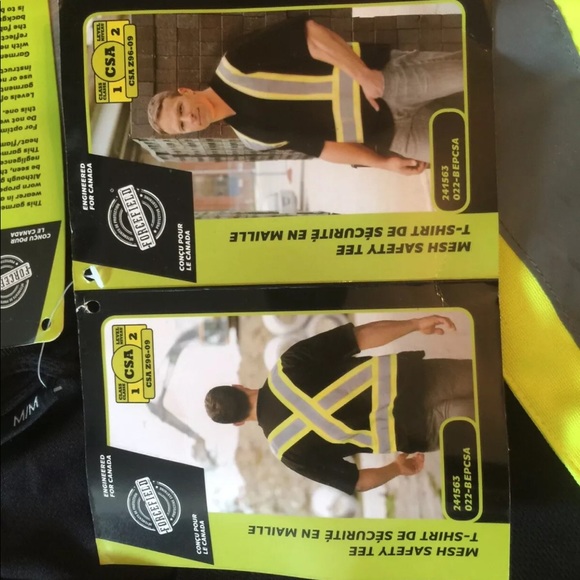 NEW SAFETY SHIRT Black High Visibility Reflective,Safety Shirt - Picture 5 of 6